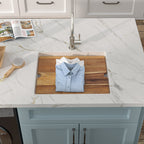 21 Undermount Laundry Sink - Fulorni 21"x18" Laundry Utility Sink Workstation White Granite Composite Quartz Classic Under Counter Deep Single Bowl Utility Laundry Room Sink Basin