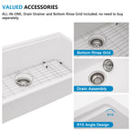 30 Granite Composite Kitchen Sink - Fulorni 30"x19" Granite Kitchen Sink Ledge Workstation Undermount White Quartz Classic Under Counter Single Bowl Sink Basin