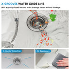 36 Undermount Kitchen Sink Double Bowl - Fulorni 36x19 Inch Kitchen Sink Ledge Workstation Low Divide Double Bowl 50/50 Split 16 Gauge Stainless Steel Under Counter Sink Basin