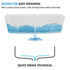 30 Granite Composite Kitchen Sink - Fulorni 30"x19" Granite Kitchen Sink Ledge Workstation Undermount White Quartz Classic Under Counter Single Bowl Sink Basin