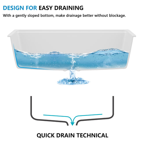 30 Granite Composite Kitchen Sink - Fulorni 30"x19" Granite Kitchen Sink Ledge Workstation Undermount White Quartz Classic Under Counter Single Bowl Sink Basin